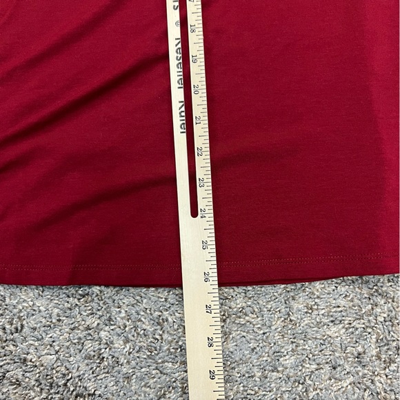 Eileen Fisher shirt Womens XXS red long sleeve v-neck tunic business casual - Picture 9 of 9